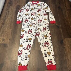 Carter's Santa, Cookies, & Milk 2- Piece Pajamas Size XL.